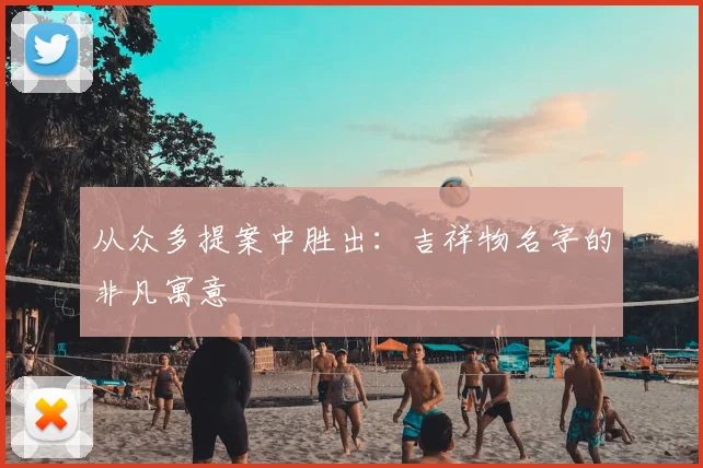 从众多提案中胜出:吉祥物名字的非凡寓意